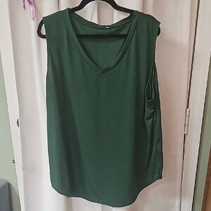 Green Sleeveless Women's Top